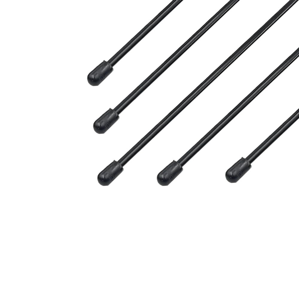 5PCS RC Toy Universal Plastic Antenna Pipe Tube Sleeve with Cap for RC Boat Ship Car Truck DIY Model Toy Building Parts (Black, 320mm Length)