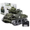 rcxperts 1:16 RC Tank, Sherman M4A3 US Army Tank, 2.4Ghz RTR RC Military Model That Shoots BBS and Water Bombs, Military Toys with Smoke, Lights, Sound, and Recoil for Adults - Pro Edition view 1