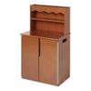 Back2School Express Chef's Station Kids Wooden Pretend Kitchen Cupboard, Wooden Playset, Dark Walnut view 1