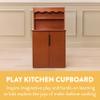 Back2School Express Chef's Station Kids Wooden Pretend Kitchen Cupboard, Wooden Playset, Dark Walnut view 3