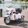 12V Electric Motorcycle for Kids Ages 3-8, 2 Seats Ride-On Motorbike with 3 Wheels, Bluetooth, USB, LED Light & Storage Box | Safe & Durable Kids Toy Vehicle (White) view 2