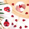 120pcs Mini Resin Ladybugs, Cute Miniature Resin Ladybug Tiny Figures Miniature Animals for Micro Landscape Garden Dollhouse Decor view 4
