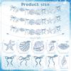 3 PACK Summer Banner Seashells Decor Party Decorations Party Supplies Birthday Decorations Blue Bow Starfish The Sea Summer Birthday Wedding Bachelorette Under Paper Hanging Banner for Baby Showre view 3