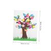 Hoement 1Set DIY Story Tree Felt Board Decor for Preschool Wall Decorations with Flower and Butterfly Interactive Storytelling Props for Classroom and Nursery view 2