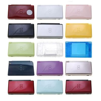 Full Set Housing Shell Case with Button Kit Plastic Screen Cover Screw Rubber Feet Cover for DS Lite NDSL Console (Purple)