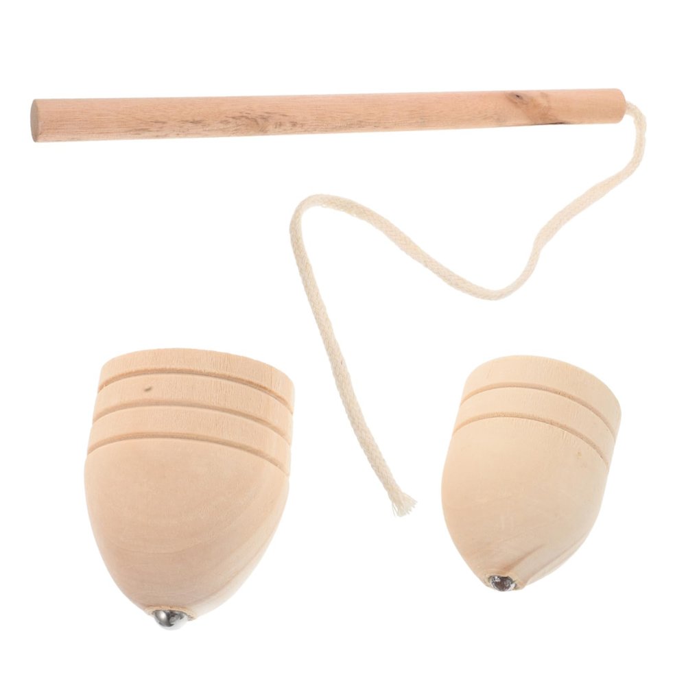 TOBBOMEY 1Set Wooden Spinning Tops Vintage Gyroscope for Adults Unique Whipping String Action Artisan Quality Eye Catching Design Outdoor Games