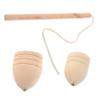 TOBBOMEY 1Set Wooden Spinning Tops Vintage Gyroscope for Adults Unique Whipping String Action Artisan Quality Eye Catching Design Outdoor Games view 1