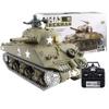 rcxperts 1:16 Sherman M4A3 US Army Tank, 2.4Ghz RTR RC Military Model That Shoots BBS and Water Bombs, Military Toys with Smoke, Lights, Sound, and Recoil for Adults - Metal Upgraded Edition view 1