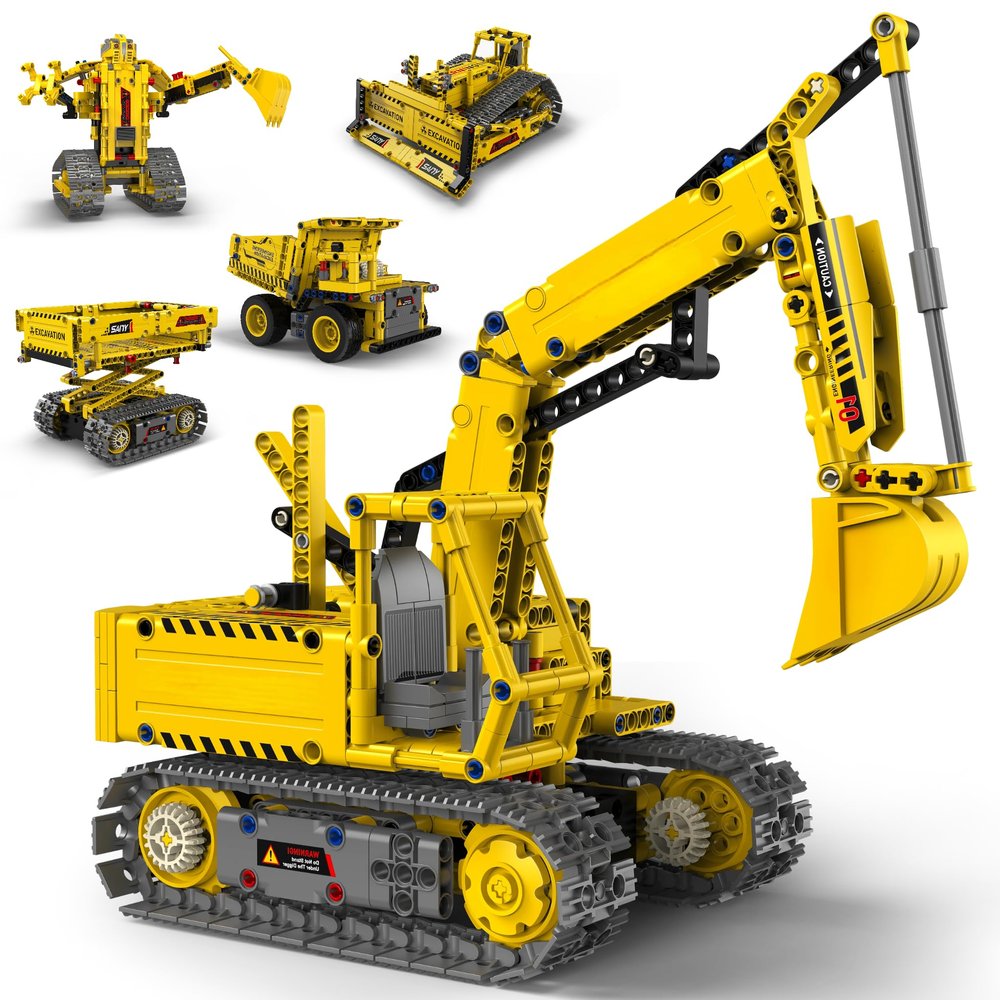 AoreSpty 5-in-1 STEM Robotics Kit | App-Controlled Engineering Vehicles | 555-Piece Build & Learn Set for Kids 8-12