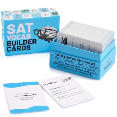MindMint SAT Vocabulary Builder Flash Cards & Study Guide 2026  150 Visual Learning Vocab Flashcards for SAT Test Prep & PSAT  Definitions, Examples & Illustrations to Boost Test Scores