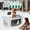 EDUBEBO Kids Outdoor Playhouse, Mud Kitchen, BBQ Toys,Outdoor playsets, Ideal Role Play Toy Gift for Toddlers and Kids Ages 3-8 (White) view 2