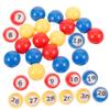 BRIGHTFUFU 30pcs Colorful Bingo Balls Replacement for Party Games Fun Raffle Drawing Balls for Home Activities and Events Numbered Plastic view 1