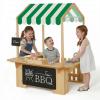 EDUBEBO Kids Outdoor Playhouse, Mud Kitchen, BBQ Toys,Outdoor playsets, Ideal Role Play Toy Gift for Toddlers and Kids Ages 3-8 (Yellow) view 1