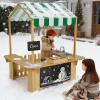EDUBEBO Kids Outdoor Playhouse, Mud Kitchen, BBQ Toys,Outdoor playsets, Ideal Role Play Toy Gift for Toddlers and Kids Ages 3-8 (Yellow) view 2