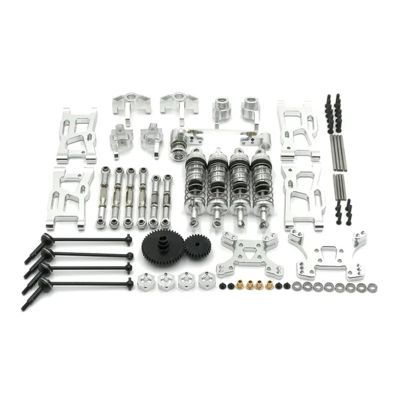 WWJYJKUK Metal Upgrade Retrofit 44T 27T Gear Drive Shaft 14 Pack for wltoys 144010 144001 144002 124017 124019 RC Car Parts(Silver)