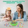 INKZOO Marble Balance Game, Wobble Marble Stacking Game for Kids 6+, Family Games for Kids and Adults with Built-in Storage, Marbles Board Game for 1-4 Players, Fun Birthday Party Games Toys view 4