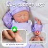 20in Full Silicone Reborn Baby Dolls Hand Painted Lifelike Weighted Doll Realistic Soft Newborn Girl Babies Silicone Full Body Not Vinyl for Ages 3+ view 3