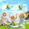 Bubble Machine, Automatic Bubbles Blower, 360 Rotation, 75 Adjustment, LED Light, with Handle - Bubble Toys for Kids, Toddlers - Gifts for Boys, Halloween, Outdoor, Birthday, Party Use view 3