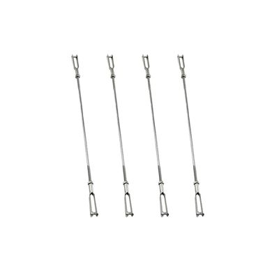 8PCS RC Airplane Metal Clip Push Rod Coupler with Pushrod Connecting Rod for RC Airplane Helicopter Aircraft Boat DIY Model Plane Connection Accessories (M2 Clevis,M2x100mm Pushrod)