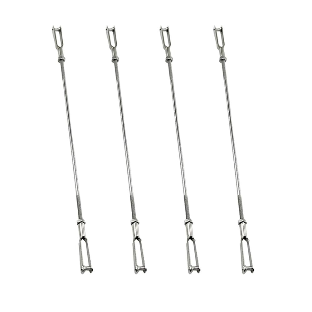 8PCS RC Airplane Metal Clip Push Rod Coupler with Pushrod Connecting Rod for RC Airplane Helicopter Aircraft Boat DIY Model Plane Connection Accessories (M2 Clevis,M2x150mm Pushrod)