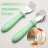 12 Pieces Toddler Utensils, Toddler Forks and Spoons, Kids Silverware Set with Plastic Handle Stainless Steel Silverware, Dishwasher Safe view 2