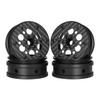 2.2 Carbon Fiber Aluminum Beadlock Wheels Rim for 1/10 RC Rigs Crawler Capra SCX10 PRO Wraith TRX4 Gmade R1 Element Enduro DIY (Black B) view 1