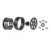 2.2 Carbon Fiber Aluminum Beadlock Wheels Rim for 1/10 RC Rigs Crawler Capra SCX10 PRO Wraith TRX4 Gmade R1 Element Enduro DIY (Black B) view 3