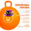 ZOOJOY Hopper Ball for Kids Aged 3-8, 18In Bouncy Balls with Handle, Orange Inflatable Hoppity Hop Ball, Indoor Outdoor Active Jumping Hopping Toys for Boys Girls view 2