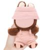 15cm-17cm Dolls Clothes with Adjustable Straps & Cute Hat for Girls, Summer Overalls Outfits Clothing Set for 17 CM Doll, Cute Fashion Ropa De for Have a Seat Doll Daily Wear-Pink view 3