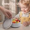 2-Pack Baby Bowls with Suction - Silicone Bowl with Lid, Non-Slip Suction Bowls for Baby, Feeding Bowl for Baby Led Weaning - Dishwasher Safe, Toddler Bowls for High Chair & Travel (Pink+Grey) view 2