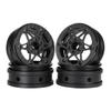 2.2 Carbon Fiber Aluminum Beadlock Wheels Rim for 1/10 RC Rigs Crawler Capra SCX10 PRO Wraith TRX4 Gmade R1 Element Enduro DIY (Black A) view 1