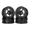 2.2 Carbon Fiber Aluminum Beadlock Wheels Rim for 1/10 RC Rigs Crawler Capra SCX10 PRO Wraith TRX4 Gmade R1 Element Enduro DIY (Black E) view 1