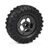 2.2 Carbon Fiber Aluminum Beadlock Wheels Rim for 1/10 RC Rigs Crawler Capra SCX10 PRO Wraith TRX4 Gmade R1 Element Enduro DIY (Black E) view 4