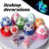 3D Printed Dragon Egg with 5.7 Inch Articulated Cherry Blossom Dragon Inside - Mystical Dragon Decor, Poseable Dragon Toy, Unique Cute Desk Decor for Collectors and Kids (Pink (Glows in The Dark)) view 4