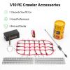 1/10 RC Crawler Accessories, daitoku RC Crawler Car Roof Decoration Storage Box Luggage Net Fuel Box Shovel Fire Extinguisher Recovery Board for 1/10 Traxxas TRX4 Axial SCX10 90046 - Style A (Red) view 2