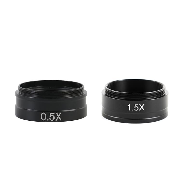 1pc 0.5X 1.5X Objective Barlow Objective Lens M42 Threaded Interface for 180X 200X 300X 500X Industrial Microscope Camera Lens(0.5X 1.5X)