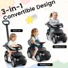HONEY JOY Ride On Push Car for Toddlers, Licensed Land Rover Ride On Sliding Car w/Handle & Handrails, Music & Lights, Under Seat Storage, No Batteries, Kids Ride On Toys for Boys and Girls (Black) view 3