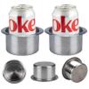 2Pcs Car Cup Holder Insert, Stainless Steel Cup Holder Insert Stable Sturdy Reusable Metal for Casino Poker Tables, Work Desks, Boats, RVs view 1