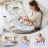 2 Pack Nursing Pillow Covers  Soft Breathable Cotton, Fits Standard Breastfeeding Pillows, Washable & Hypoallergenic for Newborn Baby Girls & Boys,Cover Only view 2