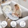 2 Pack Nursing Pillow Covers  Soft Breathable Cotton, Fits Standard Breastfeeding Pillows, Washable & Hypoallergenic for Newborn Baby Girls & Boys,Cover Only view 4