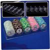 HOOTNEE 1Pc Stylish Visible Chips Storage Box Poker Chips Holder for Chips Space Saving Organizer with Smooth Surface for Game and Tidy Tables view 4