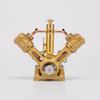 Domiuie 6CC Steam Engine Model That Works, RW-V2 Mini V-Shape Double Cylinder Metal Engine Model for 70-130cm Steamship (Forward & Reverse Rotation/Without Boiler) view 4