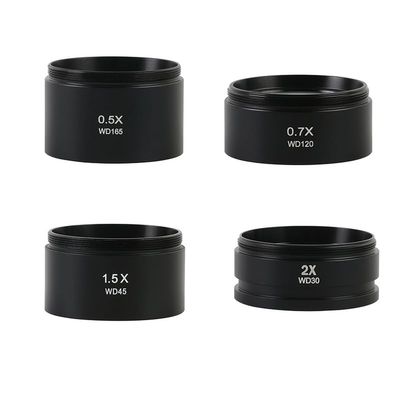 1pc 0.3X 0.5X 0.7X 0.75X 1X 1.5X 2.0X Auxiliary Barlow Objective Lens Thread M48mm for Zoom Stereo Binocular Trinocular Microscope(0.5X 0.7X 1.5X 2X)