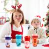 12pcs Christmas Color Changing Hot Cups with Lids, 16Oz Plastic Reusable Hot Coffee Cups for Adults Kids Winter Christmas Holiday Birthday Party Cups Tumblers view 2