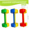3 Pcs Baby Dumbbell Toy Mini 7.8x3in Plastic Hand Kids Weight Set for Fitness Exercise Funny Sport Toys for Toddlers Ideal Gift Baby Dumbbell Kids Dumbbells Set view 3