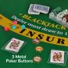 FURUISEN Double Sided Poker Mat, 63" x 31" Texas Holdem Poker Table Top & Reversible Blackjack Mat, Non-Slip Casino Craps Tabletop Layout Mat for Home Games, Waterproof & Easy to Store (Green) view 2