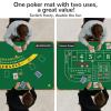 FURUISEN Double Sided Poker Mat, 63" x 31" Texas Holdem Poker Table Top & Reversible Blackjack Mat, Non-Slip Casino Craps Tabletop Layout Mat for Home Games, Waterproof & Easy to Store (Green) view 3