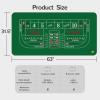 FURUISEN Double Sided Poker Mat, 63" x 31" Texas Holdem Poker Table Top & Reversible Blackjack Mat, Non-Slip Casino Craps Tabletop Layout Mat for Home Games, Waterproof & Easy to Store (Green) view 4