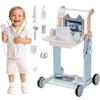 ROBOTIME Doctor Kit for Toddlers, Wooden Kids Doctor Play Set with Medical Cart & Accessories, Pretend Role Play Doctor Toys for Girls Boys, Toddler Doctor Playset Gift view 1