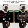 FURUISEN Double Sided Poker Mat, 63" x 31" Texas Holdem Poker Table Top & Reversible Blackjack Mat, Non-Slip Casino Craps Tabletop Layout Mat for Home Games, Waterproof & Easy to Store (Black) view 2